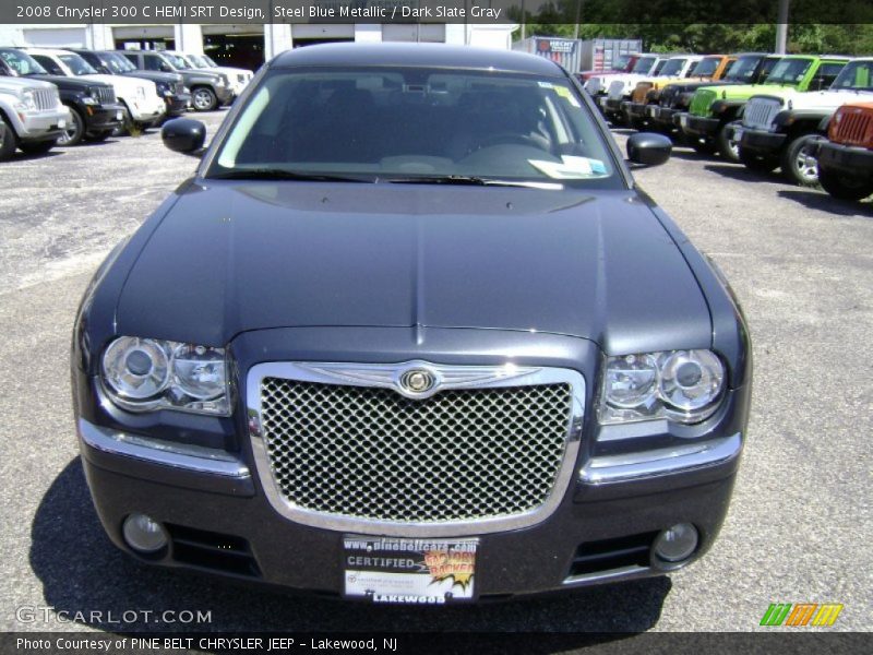 Steel Blue Metallic / Dark Slate Gray 2008 Chrysler 300 C HEMI SRT Design