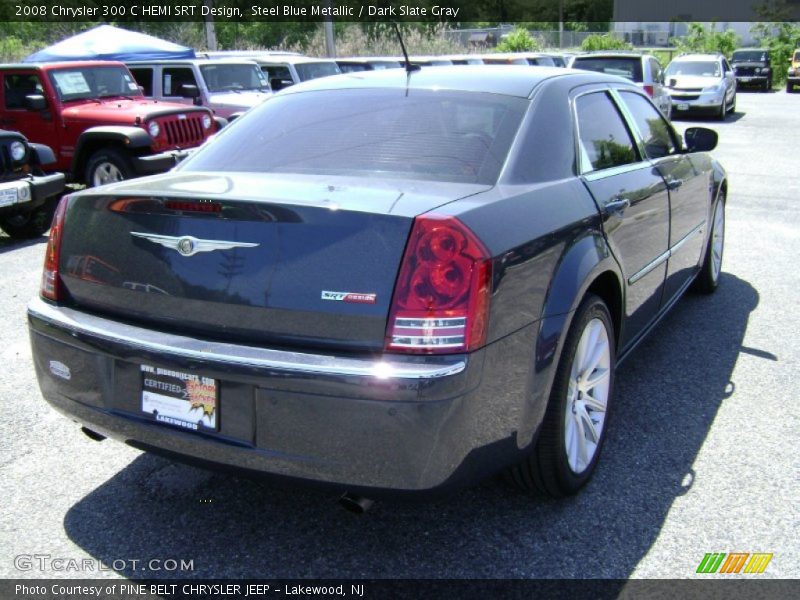 Steel Blue Metallic / Dark Slate Gray 2008 Chrysler 300 C HEMI SRT Design