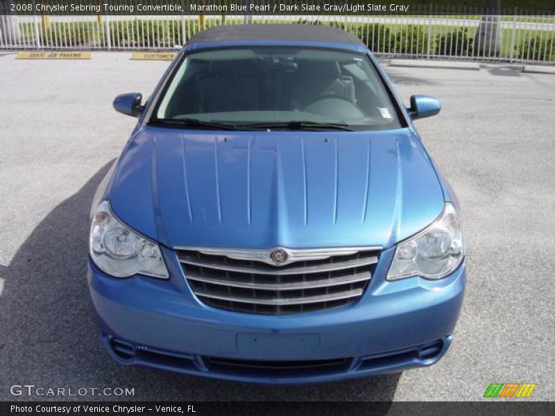 Marathon Blue Pearl / Dark Slate Gray/Light Slate Gray 2008 Chrysler Sebring Touring Convertible