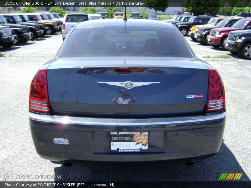 Steel Blue Metallic / Dark Slate Gray 2008 Chrysler 300 C HEMI SRT Design