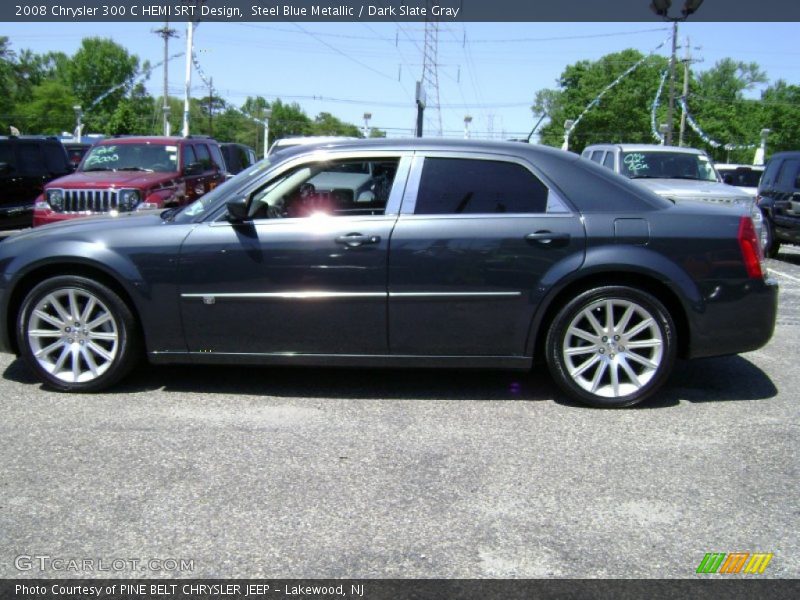Steel Blue Metallic / Dark Slate Gray 2008 Chrysler 300 C HEMI SRT Design