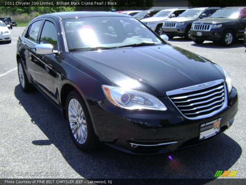 Brilliant Black Crystal Pearl / Black 2011 Chrysler 200 Limited