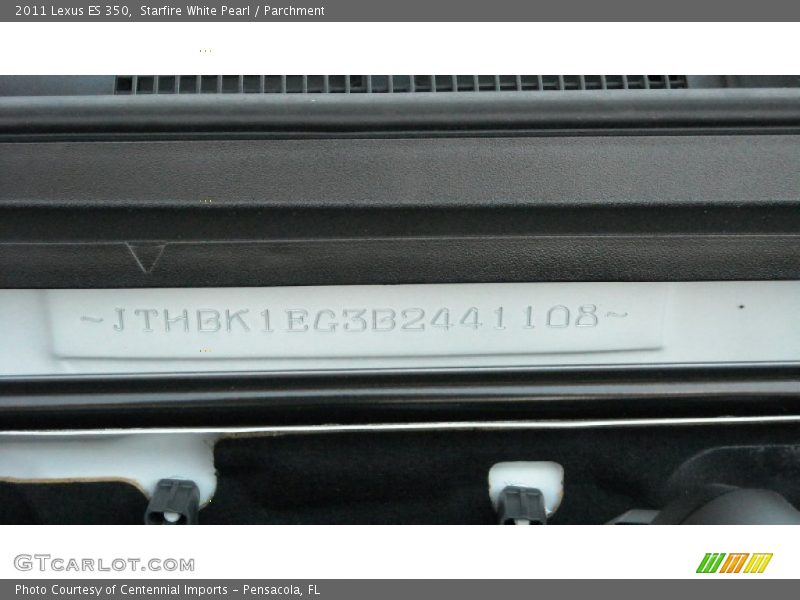 Starfire White Pearl / Parchment 2011 Lexus ES 350