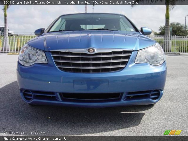 Marathon Blue Pearl / Dark Slate Gray/Light Slate Gray 2008 Chrysler Sebring Touring Convertible