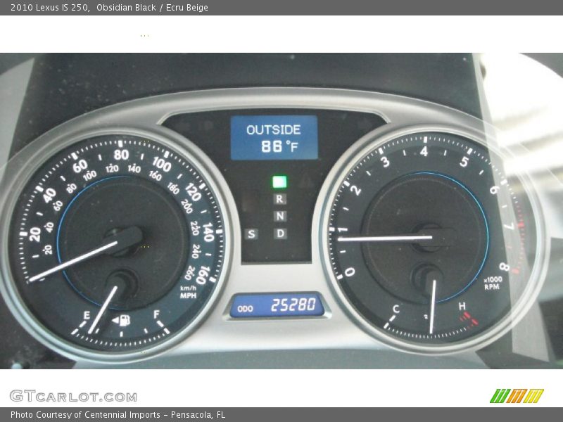 Obsidian Black / Ecru Beige 2010 Lexus IS 250
