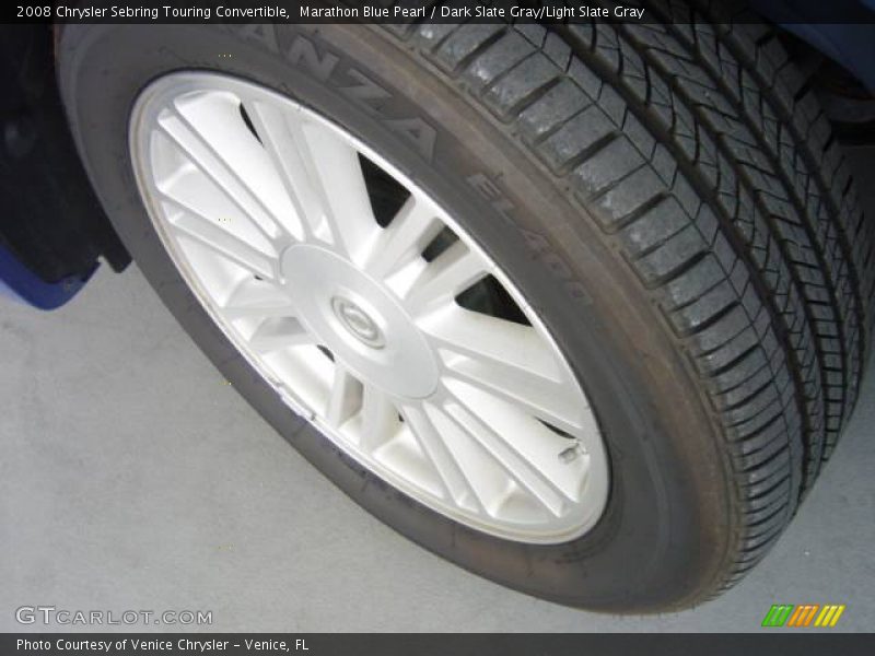Marathon Blue Pearl / Dark Slate Gray/Light Slate Gray 2008 Chrysler Sebring Touring Convertible