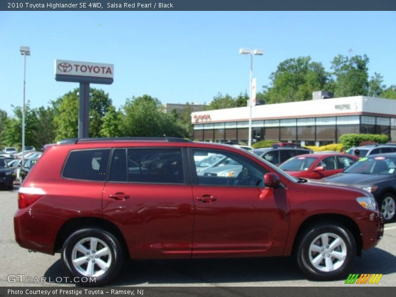 Salsa Red Pearl / Black 2010 Toyota Highlander SE 4WD