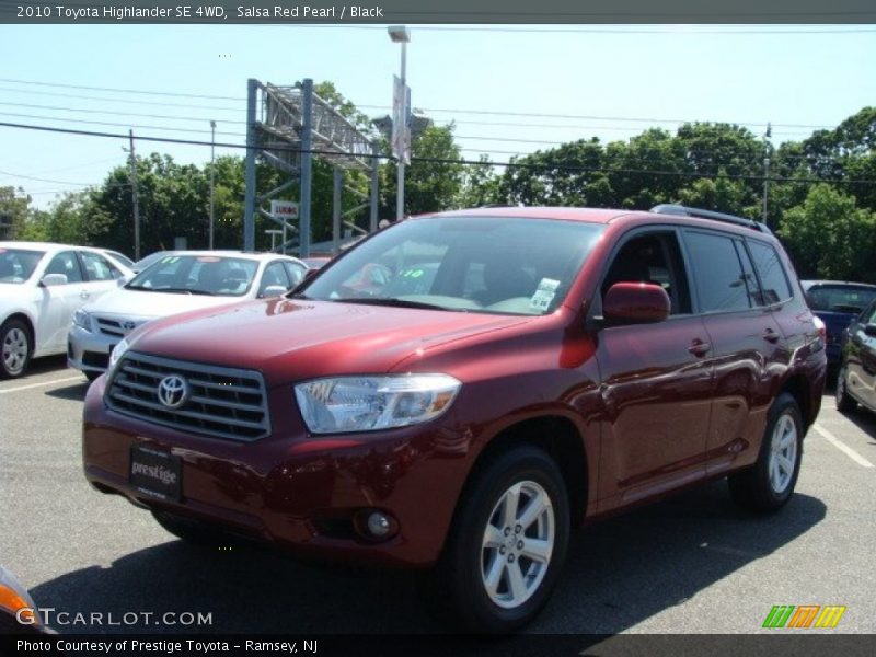 Salsa Red Pearl / Black 2010 Toyota Highlander SE 4WD