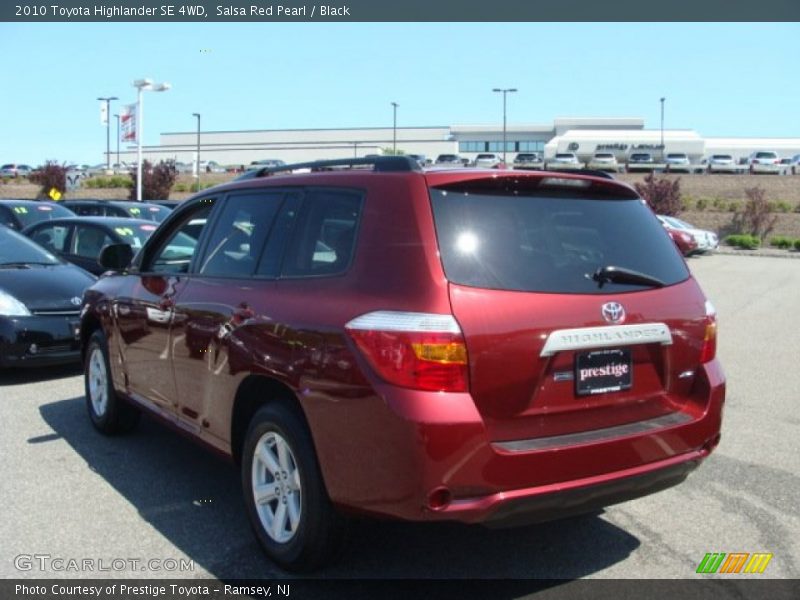 Salsa Red Pearl / Black 2010 Toyota Highlander SE 4WD