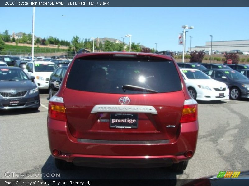 Salsa Red Pearl / Black 2010 Toyota Highlander SE 4WD