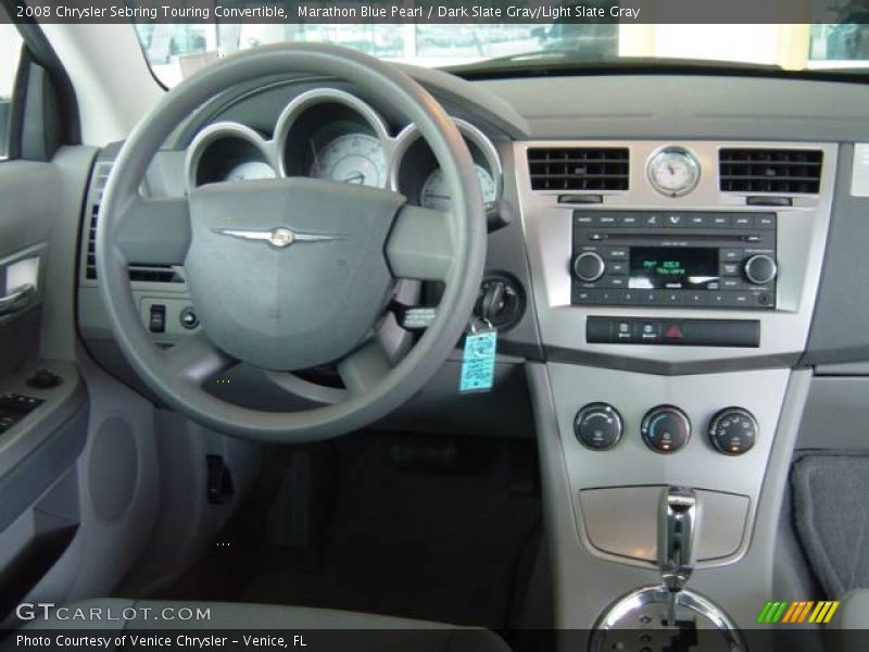 Marathon Blue Pearl / Dark Slate Gray/Light Slate Gray 2008 Chrysler Sebring Touring Convertible