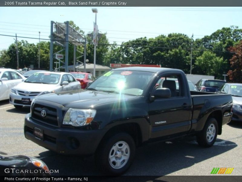 Black Sand Pearl / Graphite Gray 2006 Toyota Tacoma Regular Cab