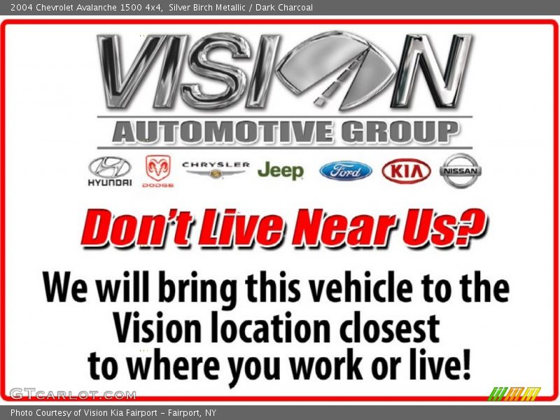 Silver Birch Metallic / Dark Charcoal 2004 Chevrolet Avalanche 1500 4x4