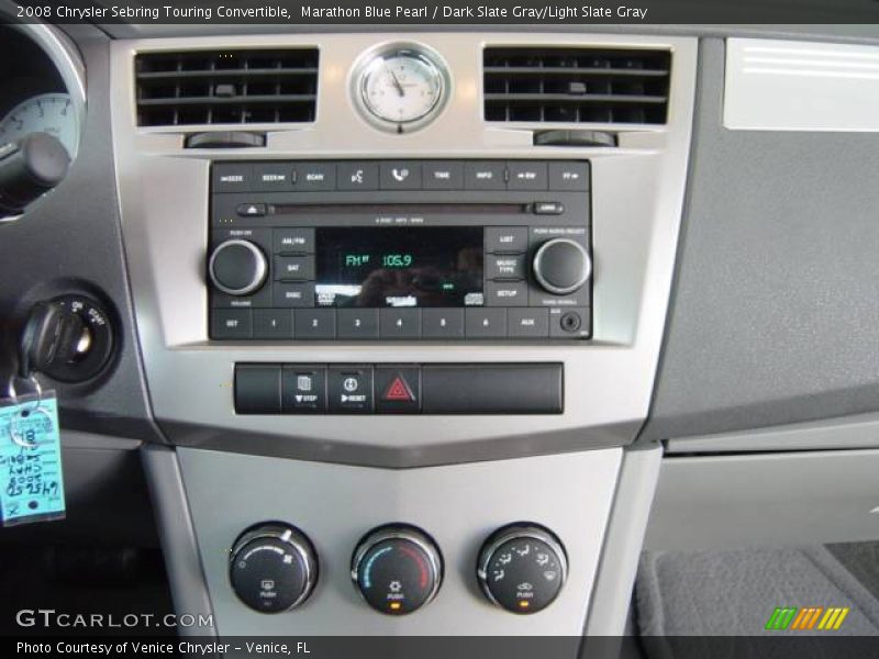 Marathon Blue Pearl / Dark Slate Gray/Light Slate Gray 2008 Chrysler Sebring Touring Convertible