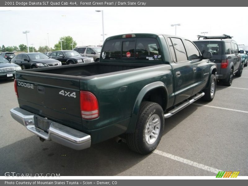 Forest Green Pearl / Dark Slate Gray 2001 Dodge Dakota SLT Quad Cab 4x4