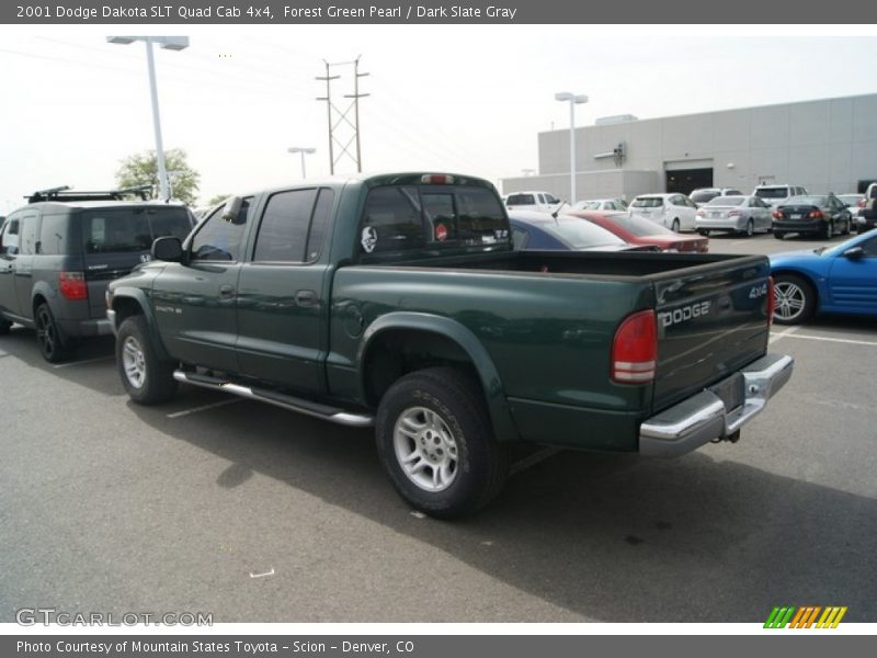 Forest Green Pearl / Dark Slate Gray 2001 Dodge Dakota SLT Quad Cab 4x4