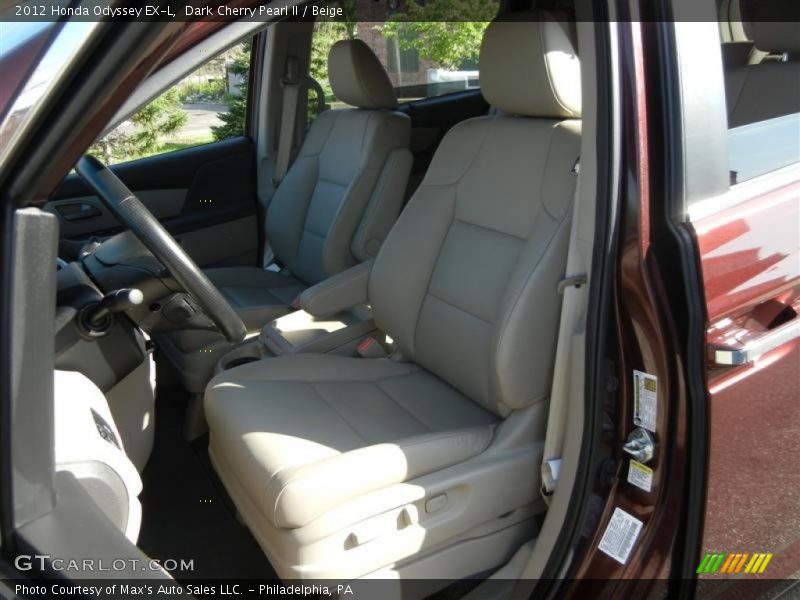 Dark Cherry Pearl II / Beige 2012 Honda Odyssey EX-L