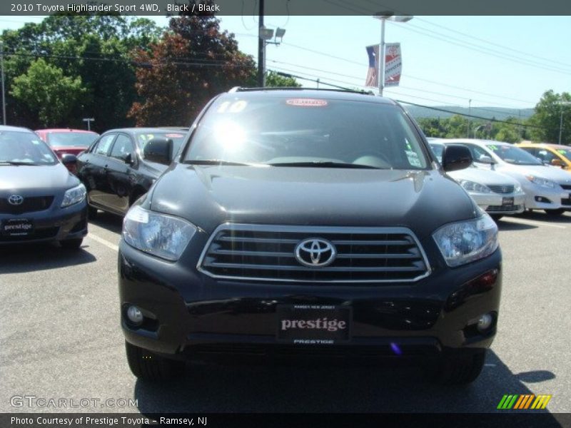 Black / Black 2010 Toyota Highlander Sport 4WD