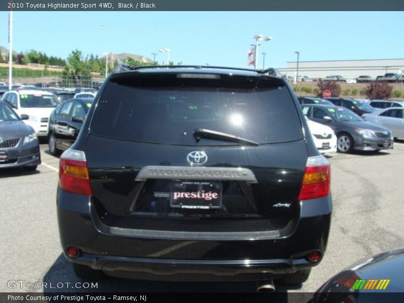 Black / Black 2010 Toyota Highlander Sport 4WD