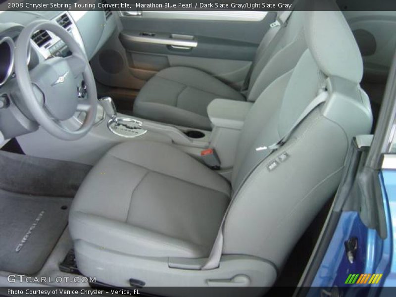 Marathon Blue Pearl / Dark Slate Gray/Light Slate Gray 2008 Chrysler Sebring Touring Convertible