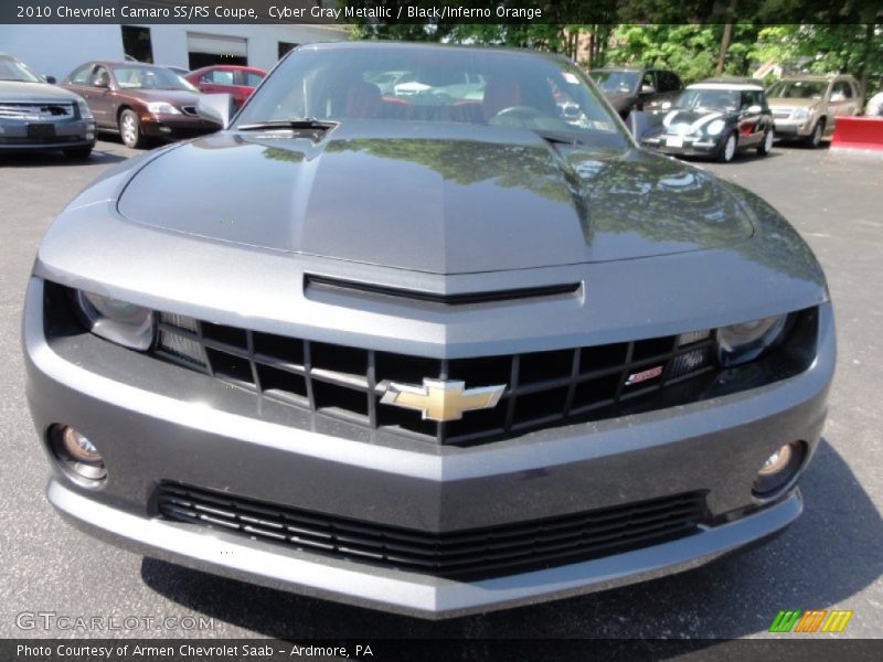 Cyber Gray Metallic / Black/Inferno Orange 2010 Chevrolet Camaro SS/RS Coupe