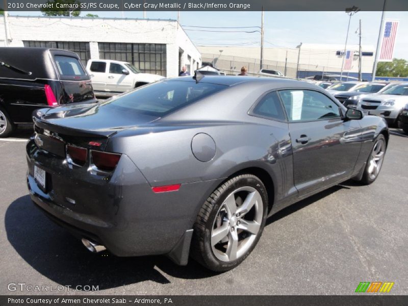 Cyber Gray Metallic / Black/Inferno Orange 2010 Chevrolet Camaro SS/RS Coupe