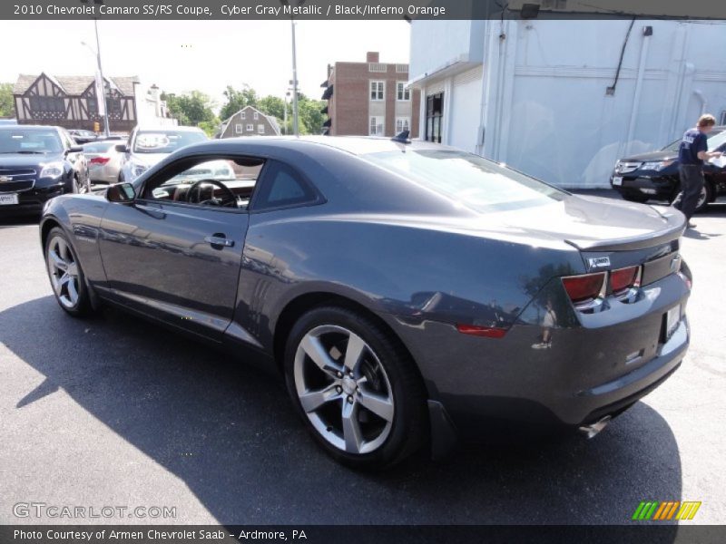 Cyber Gray Metallic / Black/Inferno Orange 2010 Chevrolet Camaro SS/RS Coupe