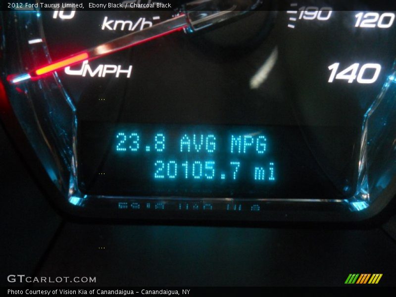 Ebony Black / Charcoal Black 2012 Ford Taurus Limited