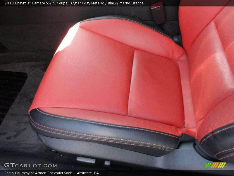 Cyber Gray Metallic / Black/Inferno Orange 2010 Chevrolet Camaro SS/RS Coupe