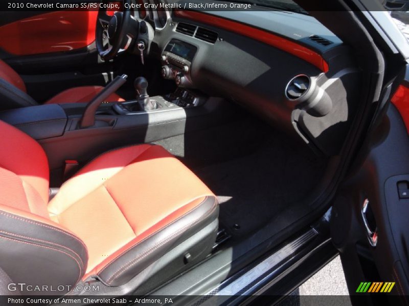 Cyber Gray Metallic / Black/Inferno Orange 2010 Chevrolet Camaro SS/RS Coupe