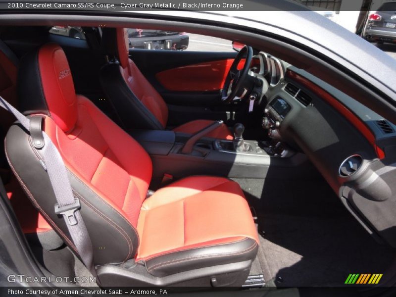 Cyber Gray Metallic / Black/Inferno Orange 2010 Chevrolet Camaro SS/RS Coupe