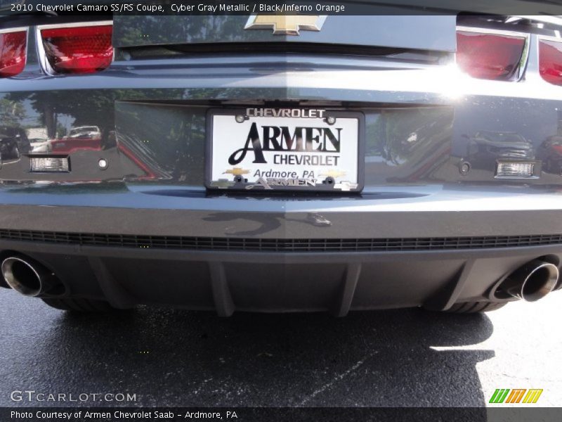 Cyber Gray Metallic / Black/Inferno Orange 2010 Chevrolet Camaro SS/RS Coupe
