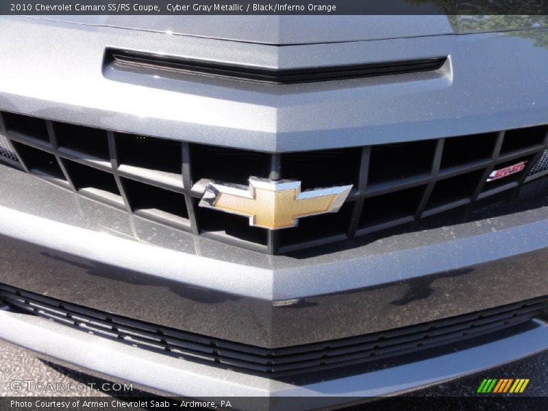 Cyber Gray Metallic / Black/Inferno Orange 2010 Chevrolet Camaro SS/RS Coupe