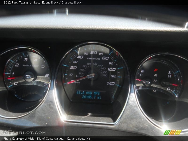 Ebony Black / Charcoal Black 2012 Ford Taurus Limited