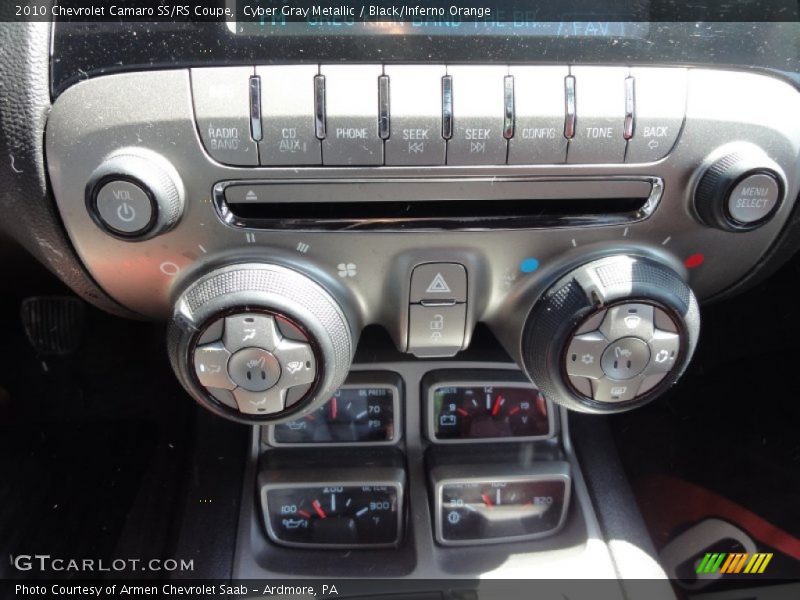 Cyber Gray Metallic / Black/Inferno Orange 2010 Chevrolet Camaro SS/RS Coupe