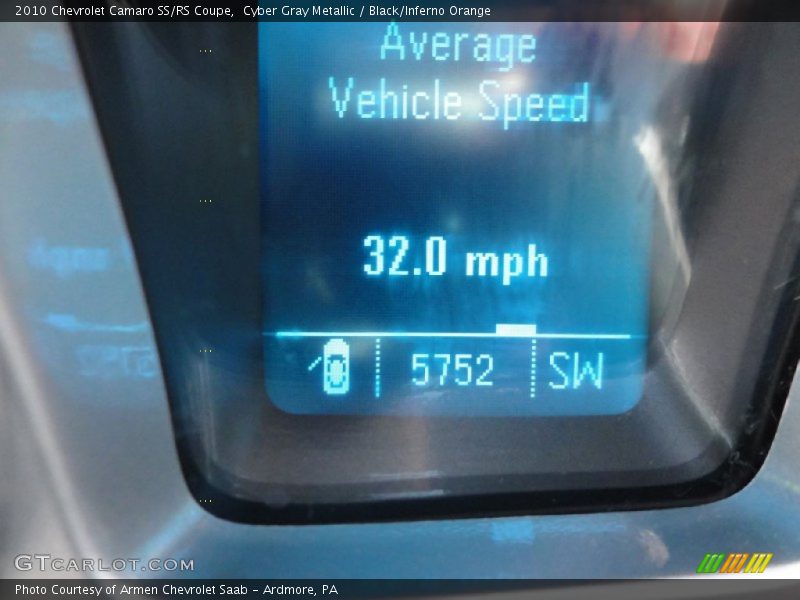 Cyber Gray Metallic / Black/Inferno Orange 2010 Chevrolet Camaro SS/RS Coupe