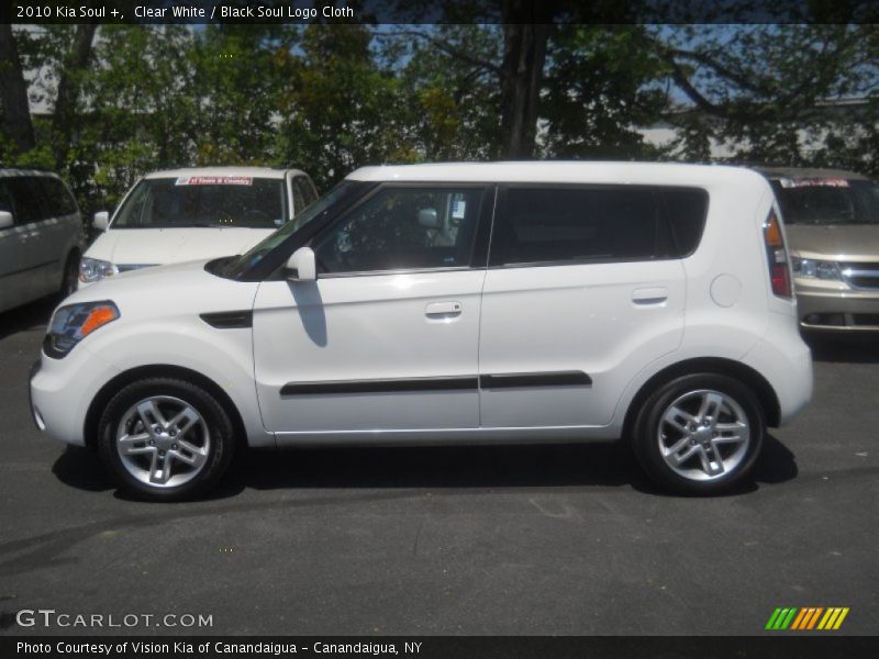 Clear White / Black Soul Logo Cloth 2010 Kia Soul +