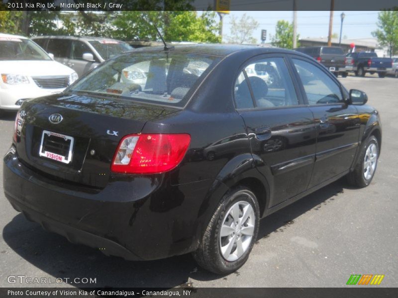 Midnight Black / Gray 2011 Kia Rio LX