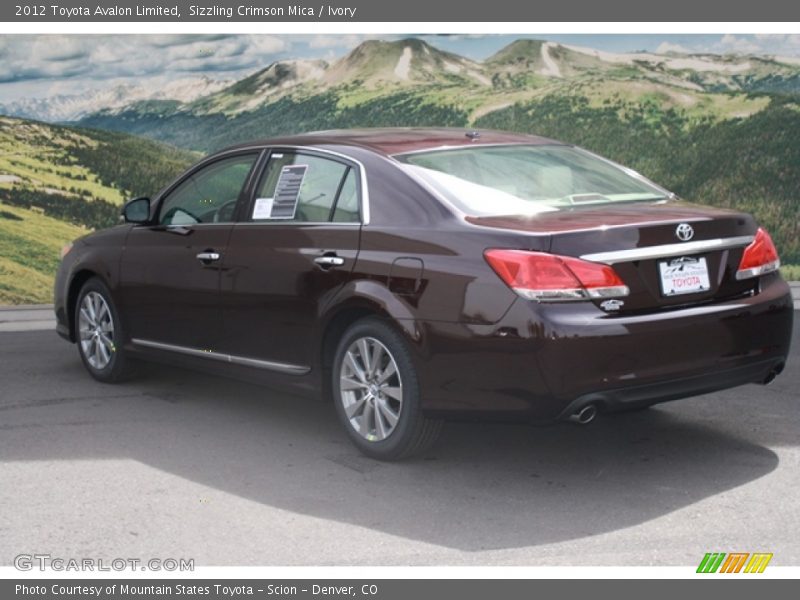 Sizzling Crimson Mica / Ivory 2012 Toyota Avalon Limited