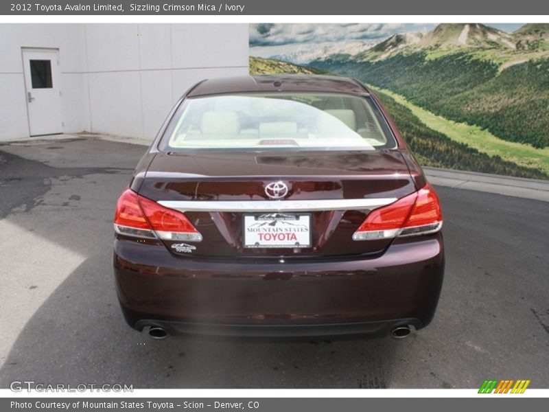 Sizzling Crimson Mica / Ivory 2012 Toyota Avalon Limited