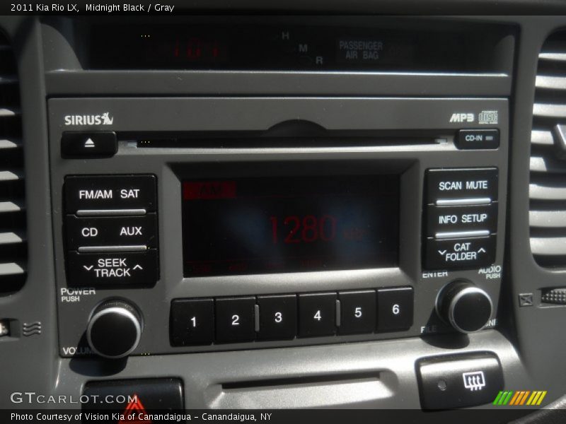 Midnight Black / Gray 2011 Kia Rio LX