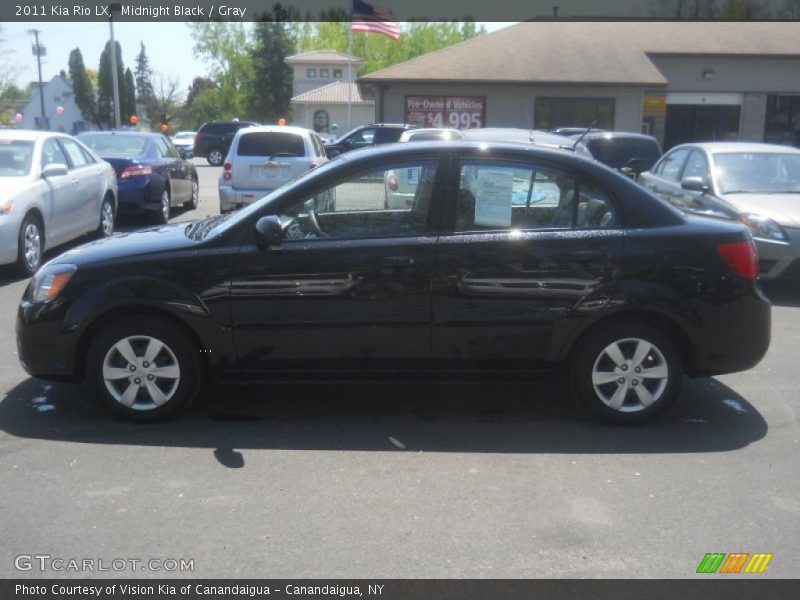 Midnight Black / Gray 2011 Kia Rio LX