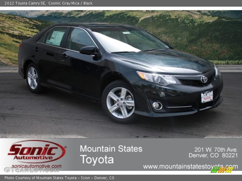 Cosmic Gray Mica / Black 2012 Toyota Camry SE