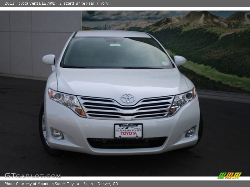 Blizzard White Pearl / Ivory 2012 Toyota Venza LE AWD