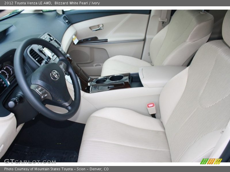 Blizzard White Pearl / Ivory 2012 Toyota Venza LE AWD