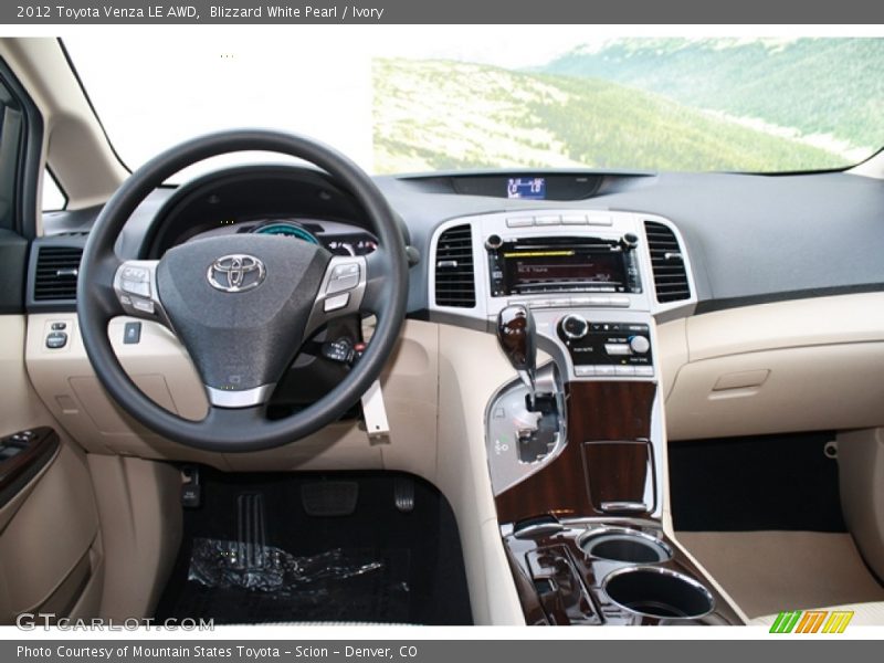 Blizzard White Pearl / Ivory 2012 Toyota Venza LE AWD