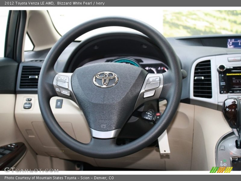 Blizzard White Pearl / Ivory 2012 Toyota Venza LE AWD