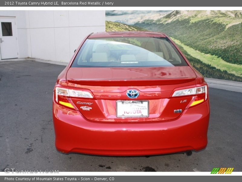 Barcelona Red Metallic / Ivory 2012 Toyota Camry Hybrid LE