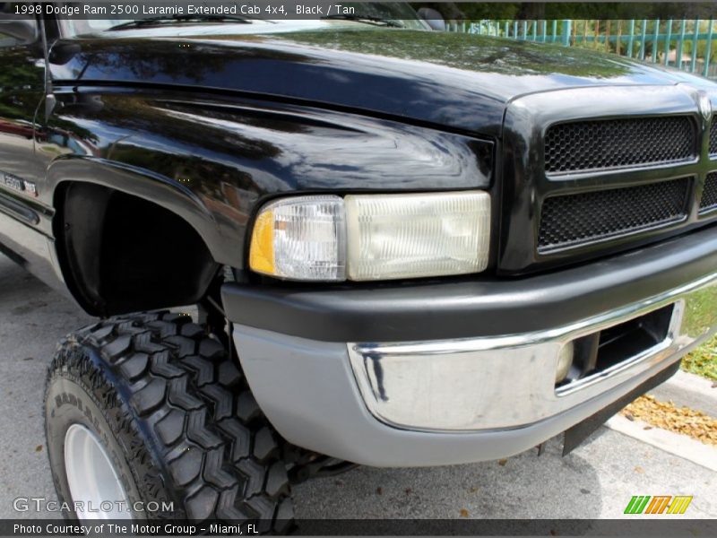 Black / Tan 1998 Dodge Ram 2500 Laramie Extended Cab 4x4