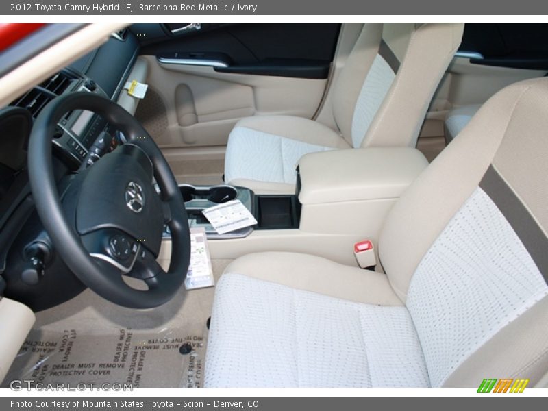 Barcelona Red Metallic / Ivory 2012 Toyota Camry Hybrid LE